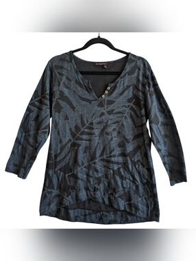 Fresh Produce Palawan Palms Portobello Melody Shirt Sz S Tropical Beach